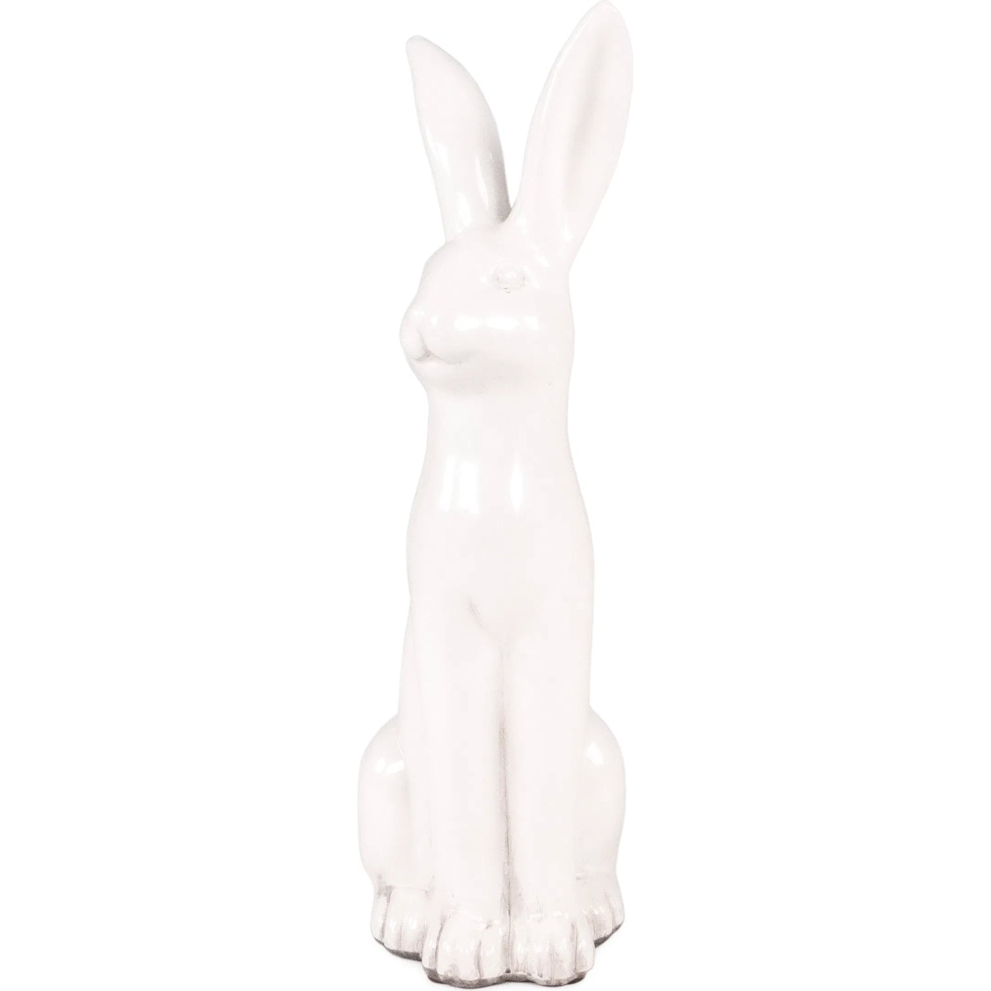 White Rabbit by Zentique in partially glazed off-white. Made from stoneware in a transitional style.