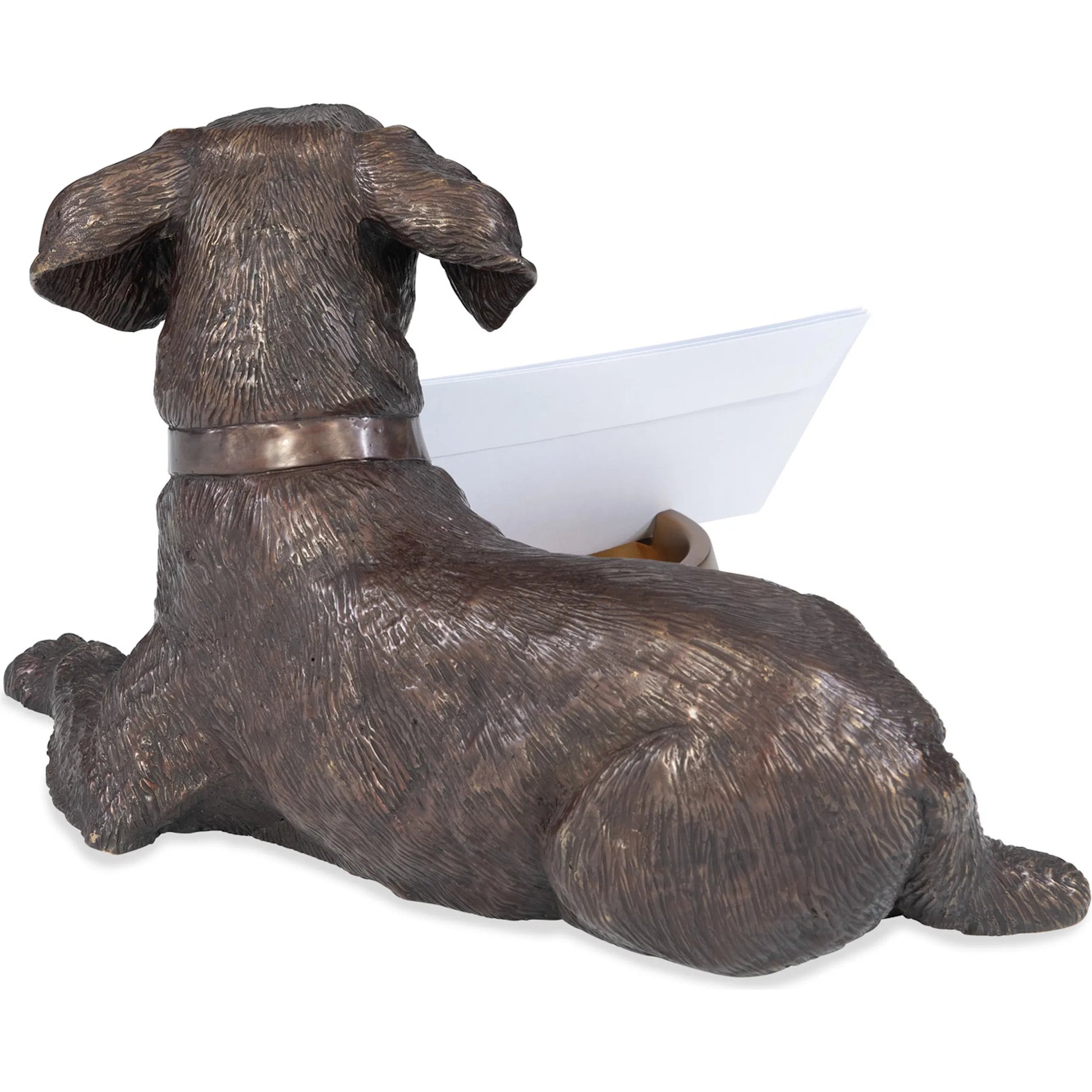 Labrador Card Holder by Maitland-Smith in dark bronze. Made from unique in a eclectic & global style.