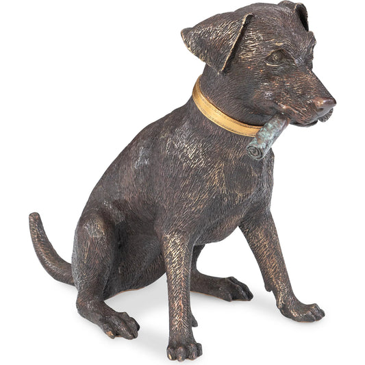 Labrador Smoking a Cigar by Maitland-Smith in dark bronze. Made from unique in a unique style.