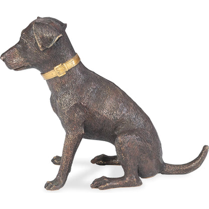 Labrador Smoking a Cigar by Maitland-Smith in dark bronze. Made from unique in a unique style.