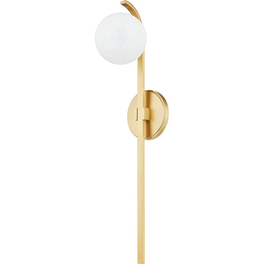Laval 1 Light Wall Sconce by Hudson Valley in aged brass. Made from steel in a modern style.
