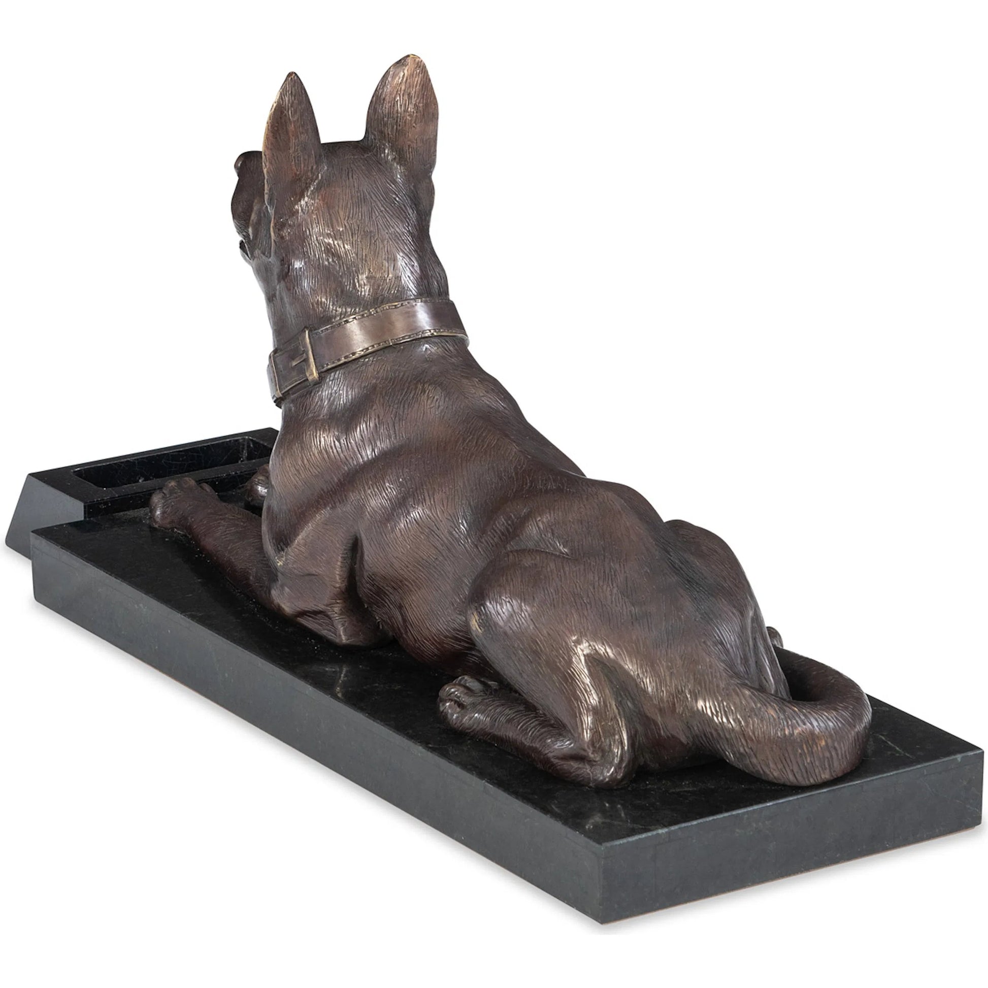 German Shepherd Card Holder by Maitland-Smith in dark bronze. Made from unique in a unique style.