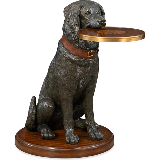 Golden Retriever Accent Table by Maitland-Smith in metallic brown, antique brass. Made from unique in a unique style.