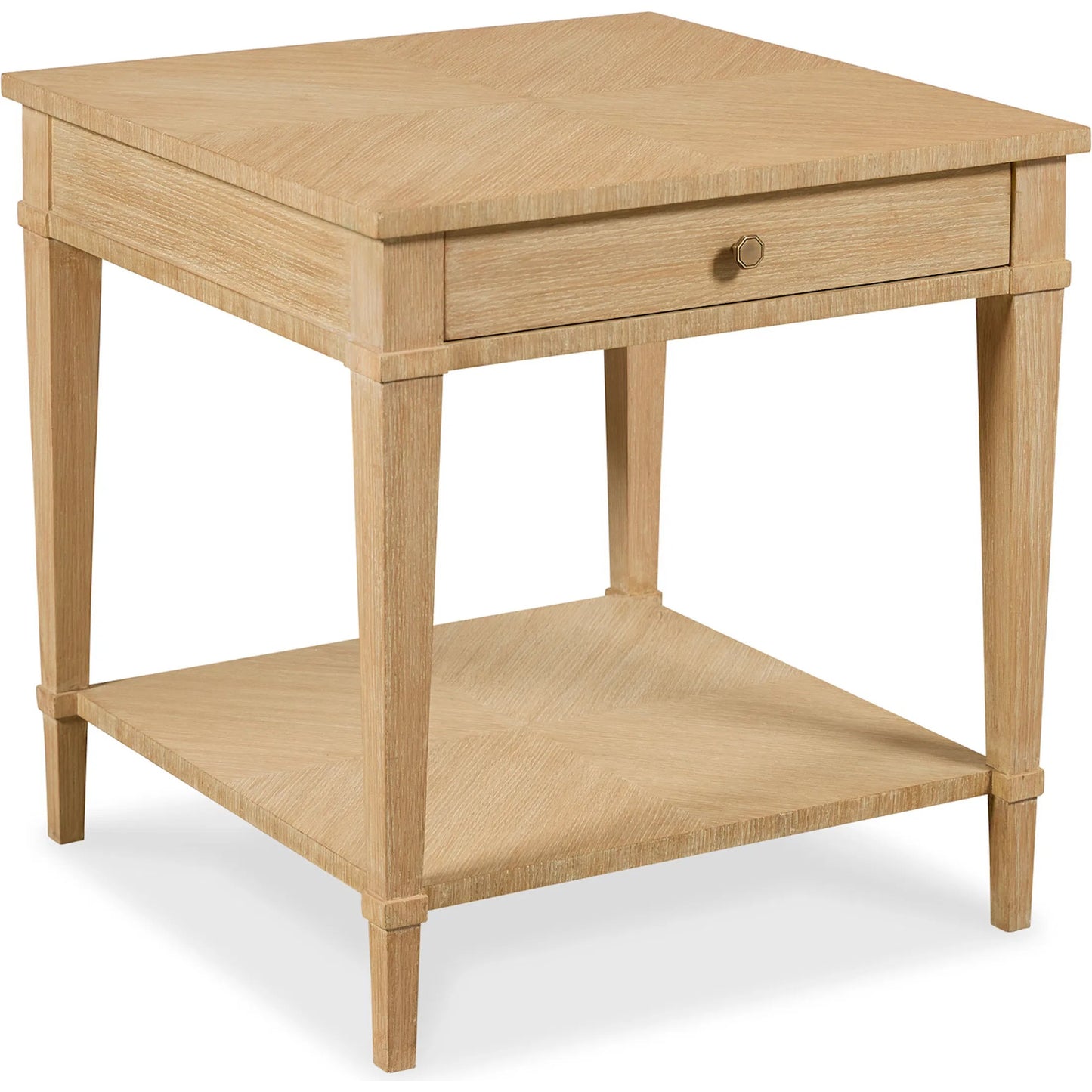 000 SI-2293445 | Primary Silo | Bermuda Side Table by Maitland-Smith in light cerused oak. Made from unique in a transitional style.