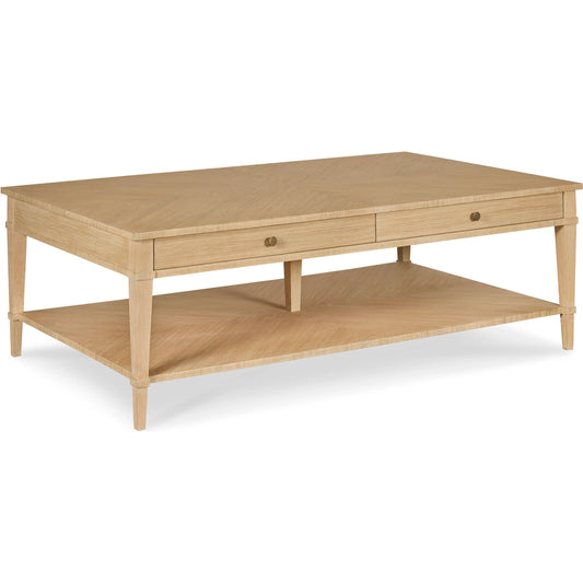 Bethany Cocktail Table by Maitland-Smith in light cerused oak. Made from unique in a unique style.