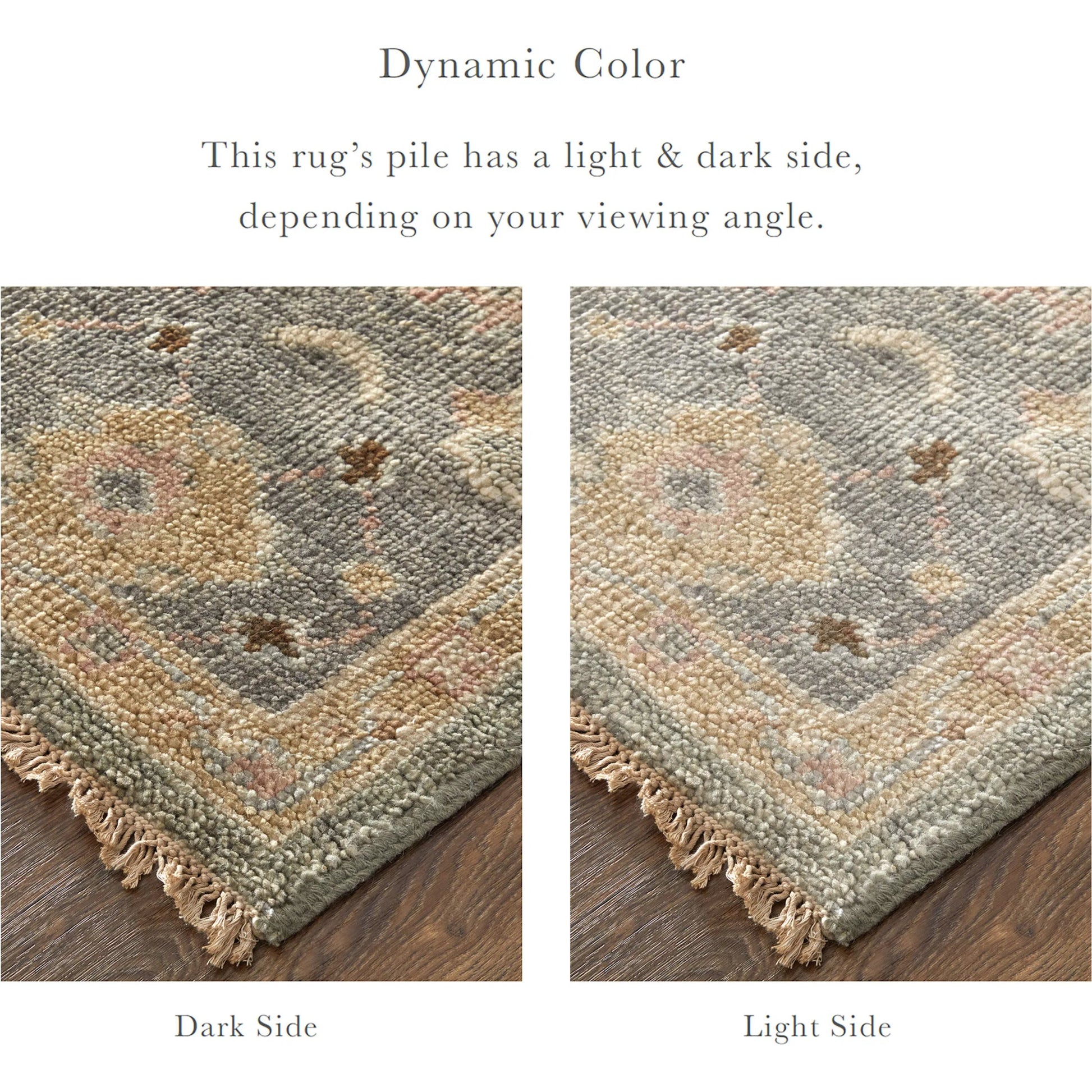 Carrington Traditional Oriental Rug - 6504F by Feizy in gray, gold, pink. Made from wool in a unique style.