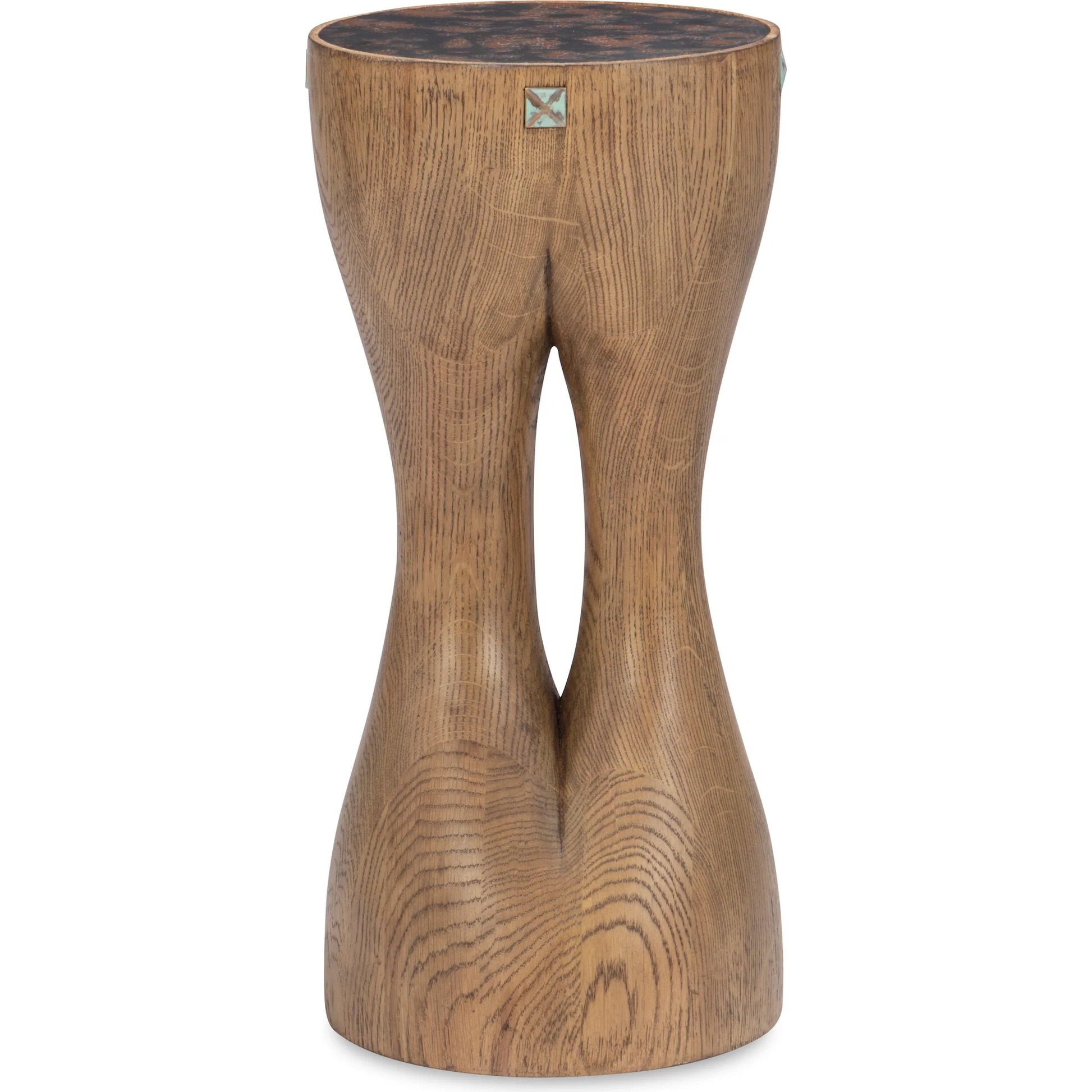 Zulu Drink Table by Maitland-Smith in natural grey oak. Made from unique in a transitional style.