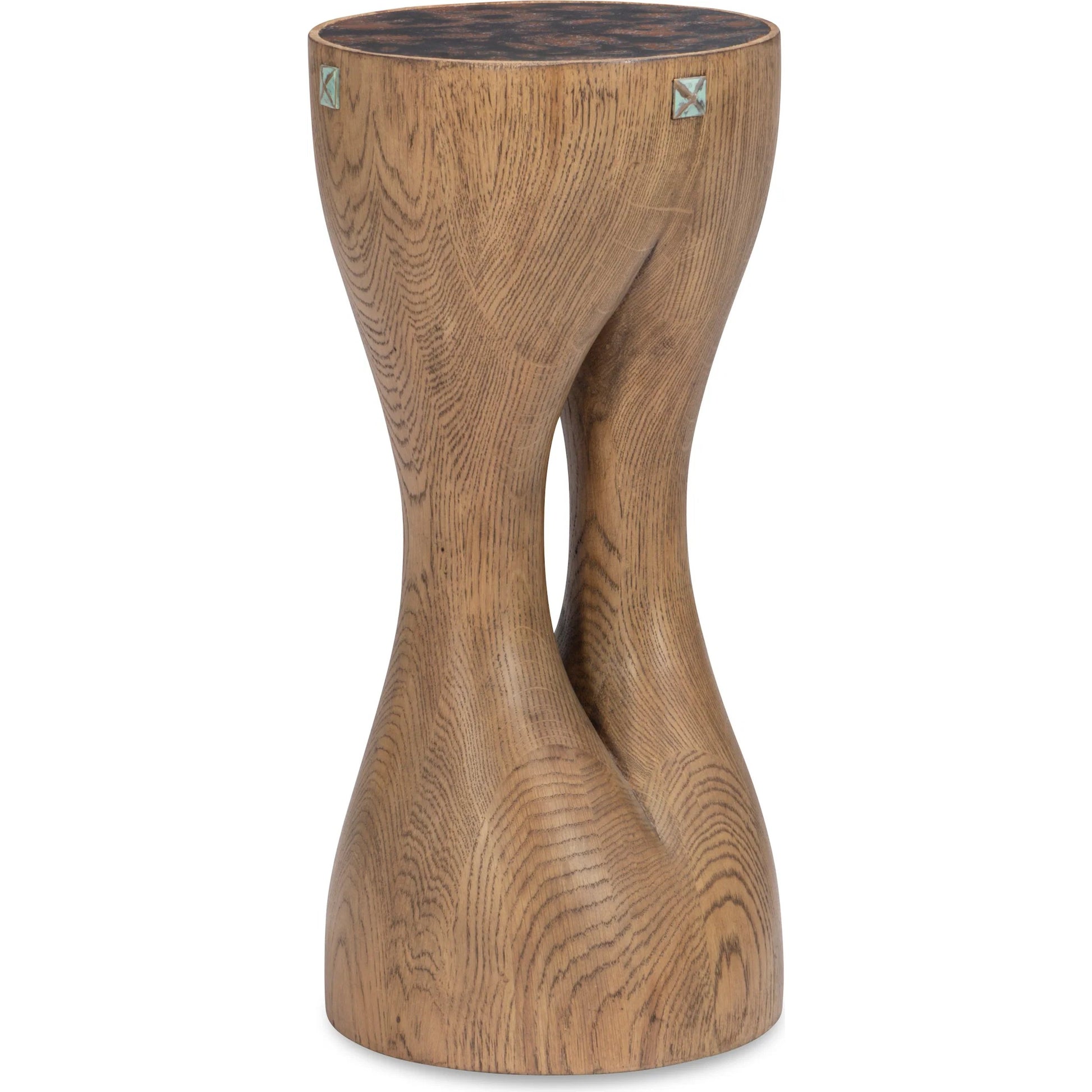 Zulu Drink Table by Maitland-Smith in natural grey oak. Made from unique in a transitional style.