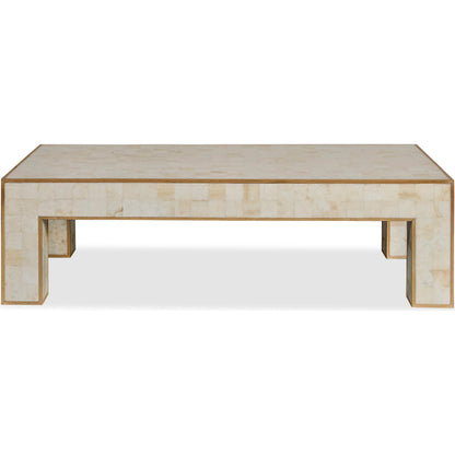 Freyja Cocktail Table by Maitland-Smith in crystal stone, light oak. Made from unique in a transitional style.