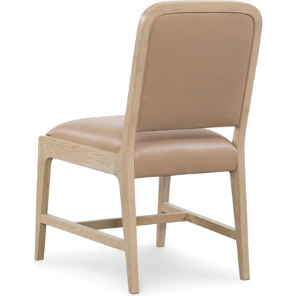 Josef Side Chair by Maitland-Smith in tan and cerused white oak. Made from unique in a unique style.