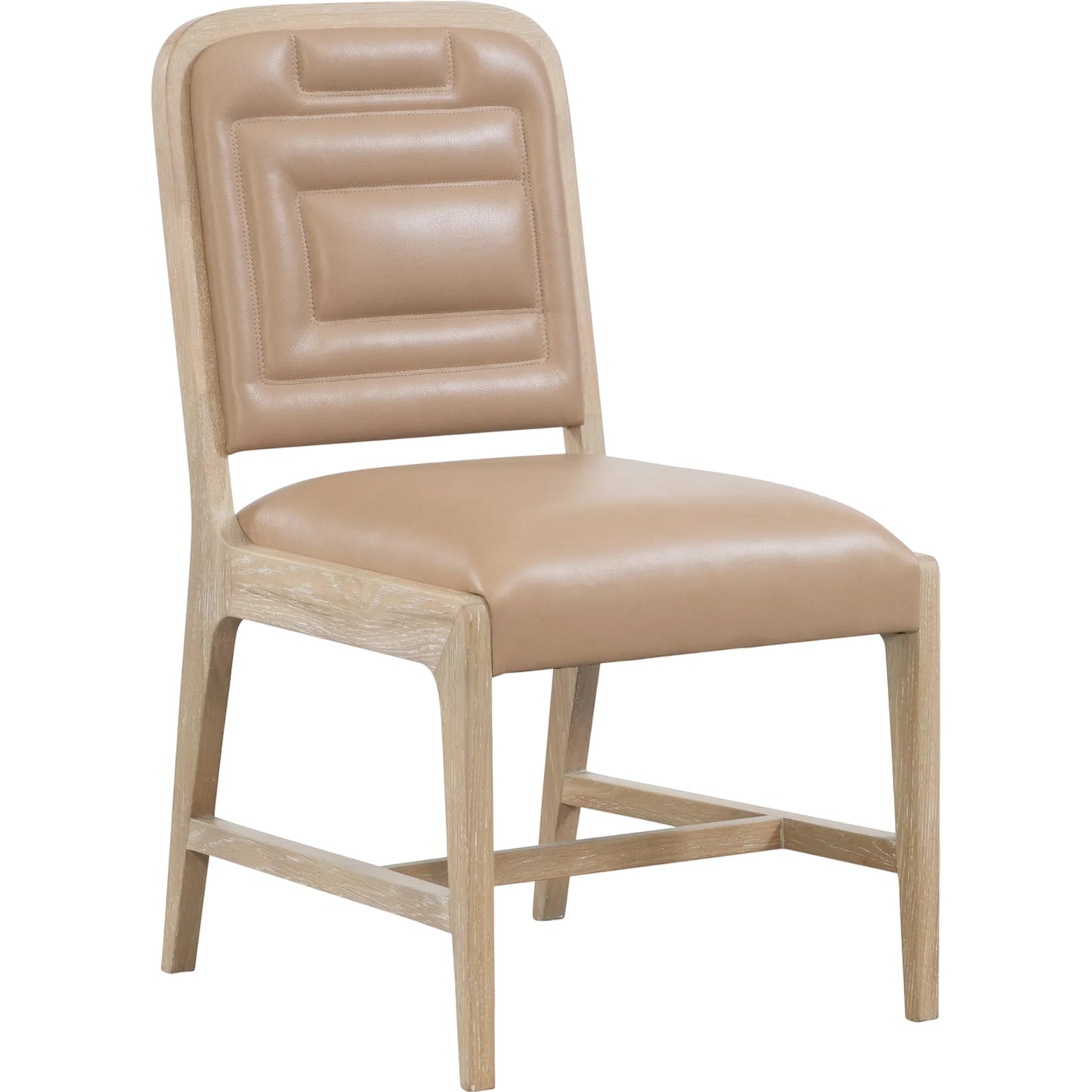 001 SI-2239033 | Primary Silo | Josef Side Chair by Maitland-Smith in tan and cerused white oak. Made from unique in a unique style.