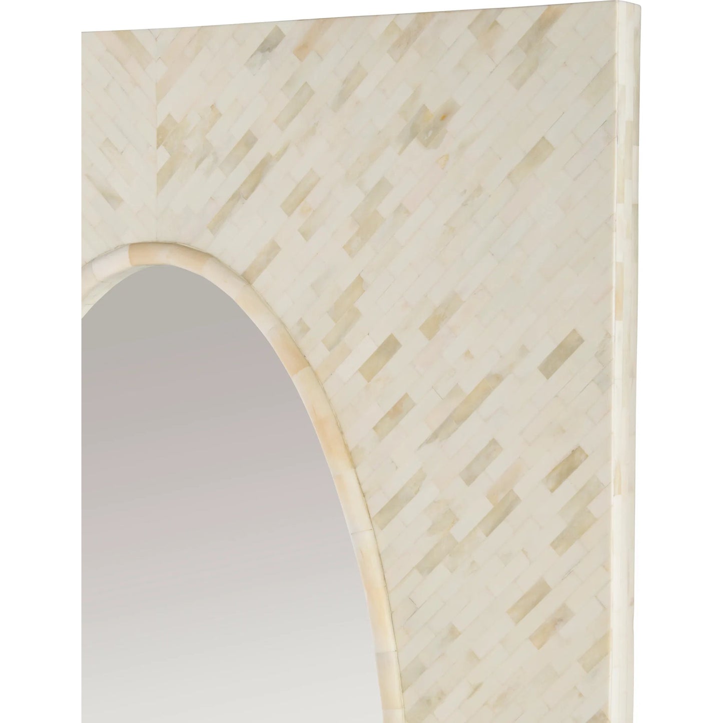 003 SI-2293454 | Closeup | Large Bone Mirror by Maitland-Smith in bone. Made from unique in a transitional style.