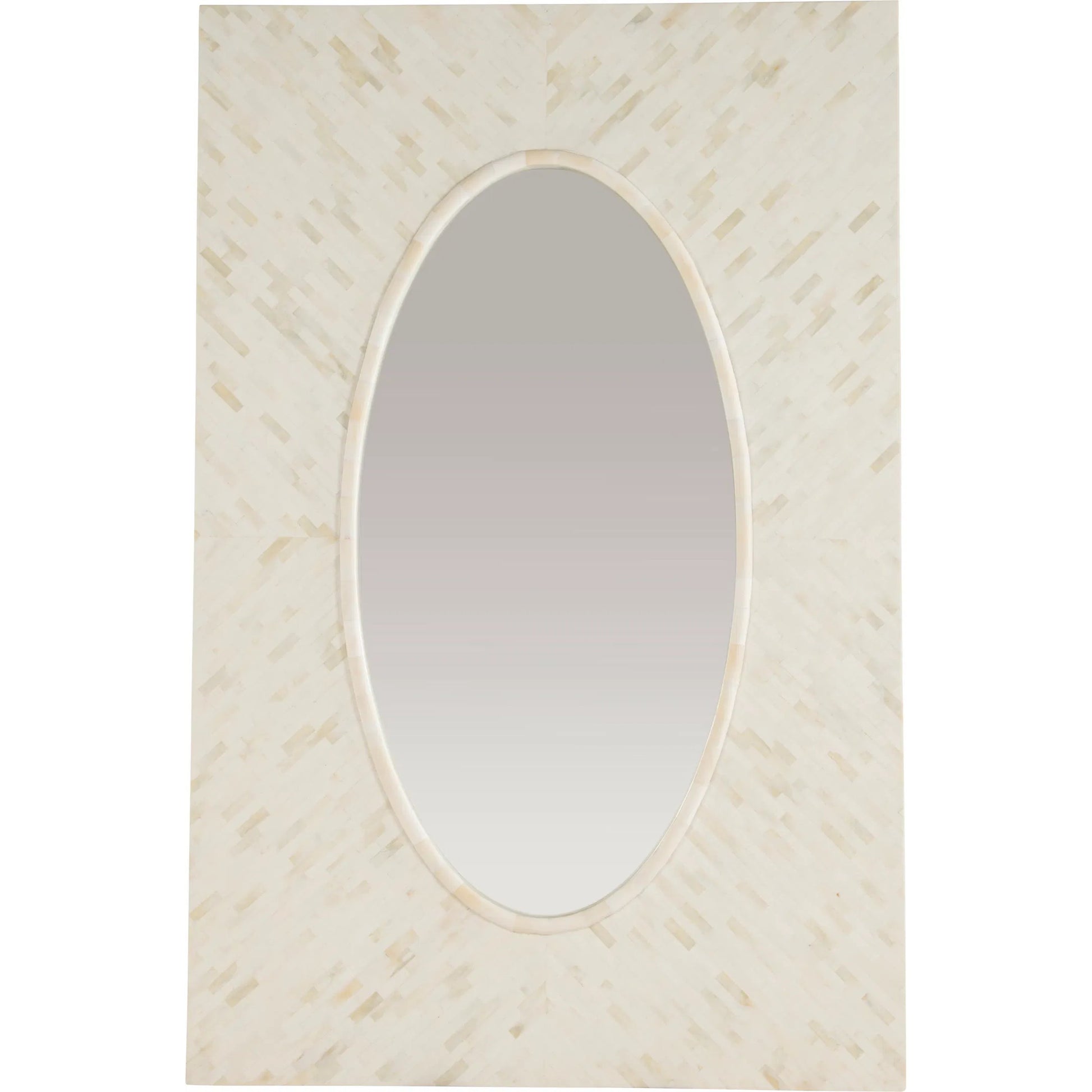 Large Bone Mirror by Maitland-Smith in bone. Made from unique in a transitional style.