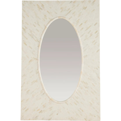 Large Bone Mirror by Maitland-Smith in bone. Made from unique in a transitional style.