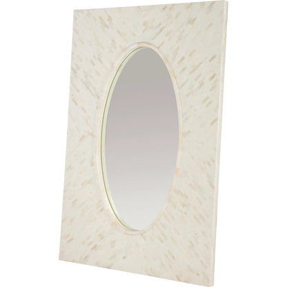 Large Bone Mirror by Maitland-Smith in bone. Made from unique in a transitional style.