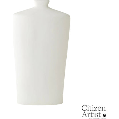 Terzo Vase by Global Views in matte white. Made from unique in a modern style.