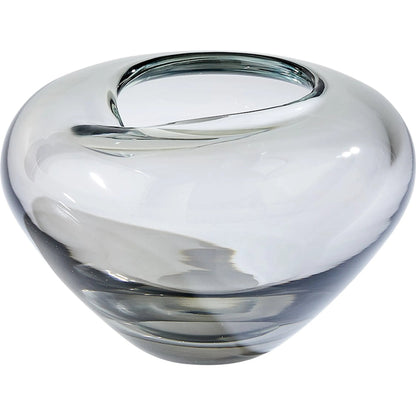 Undulating Vase by Global Views in grey. Made from unique in a unique style.