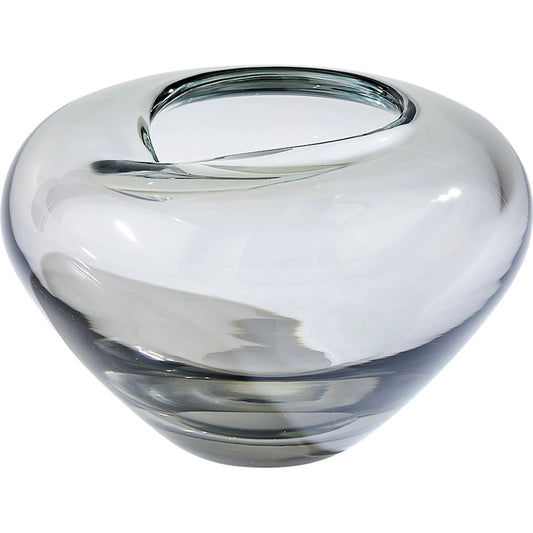 Undulating Vase by Global Views. Made from art glass in a eclectic & global style.