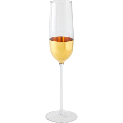 Metallic Orb Champagne Flute by Global Views. Made from art glass in a eclectic & global style.