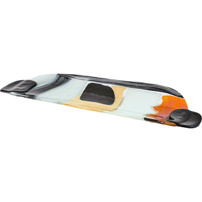Cashmere Glass Platter by Global Views in natural. Made from art glass in a eclectic & global style.