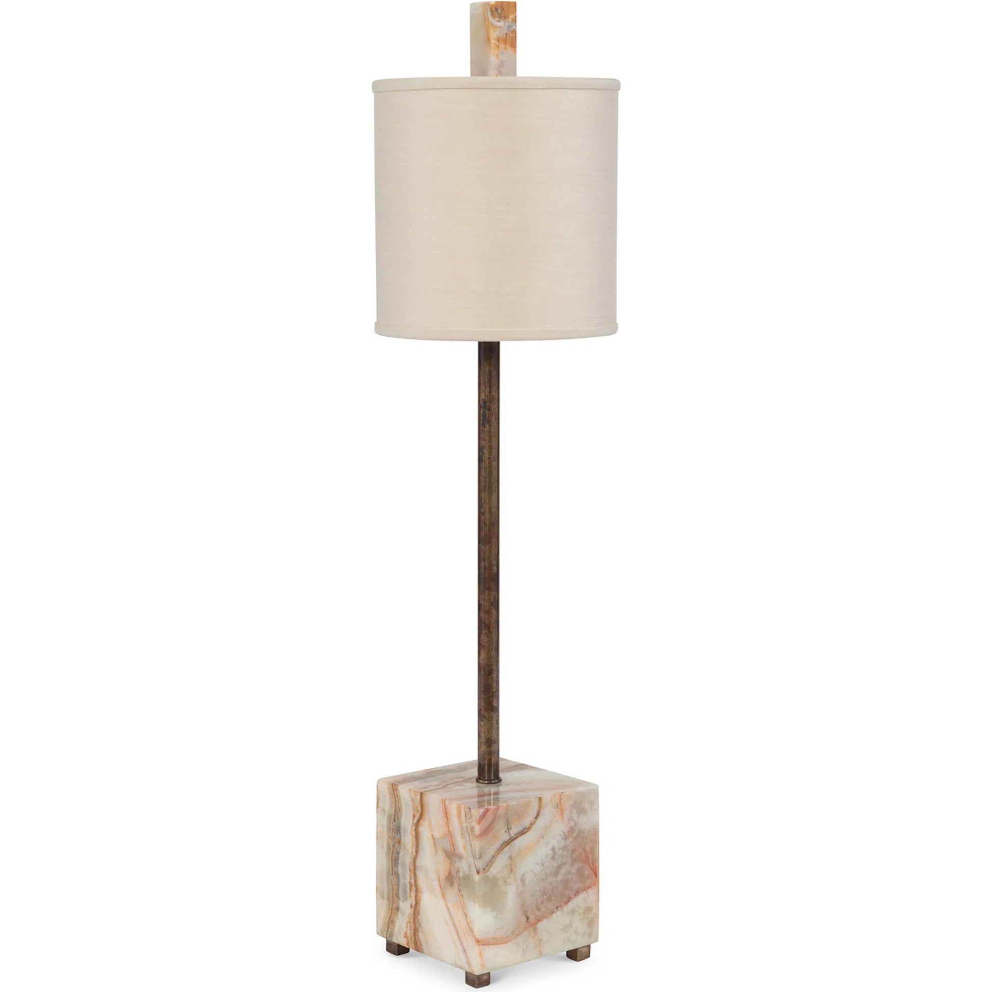 Rosa Table Lamp by Maitland-Smith in onyx, antique brass. Made from unique in a modern style.