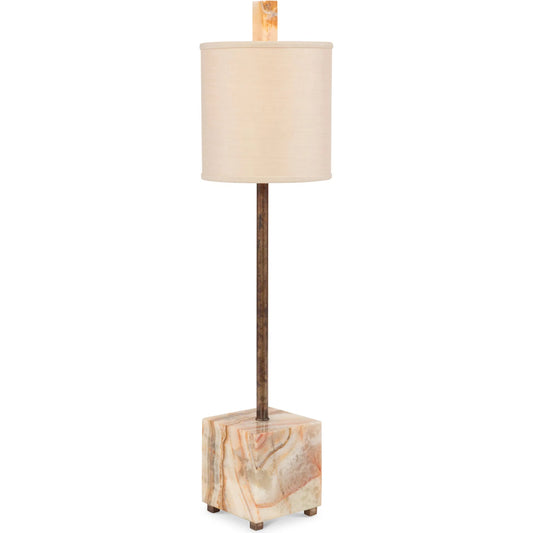 Rosa Table Lamp by Maitland-Smith in onyx, antique brass. Made from unique in a unique style.