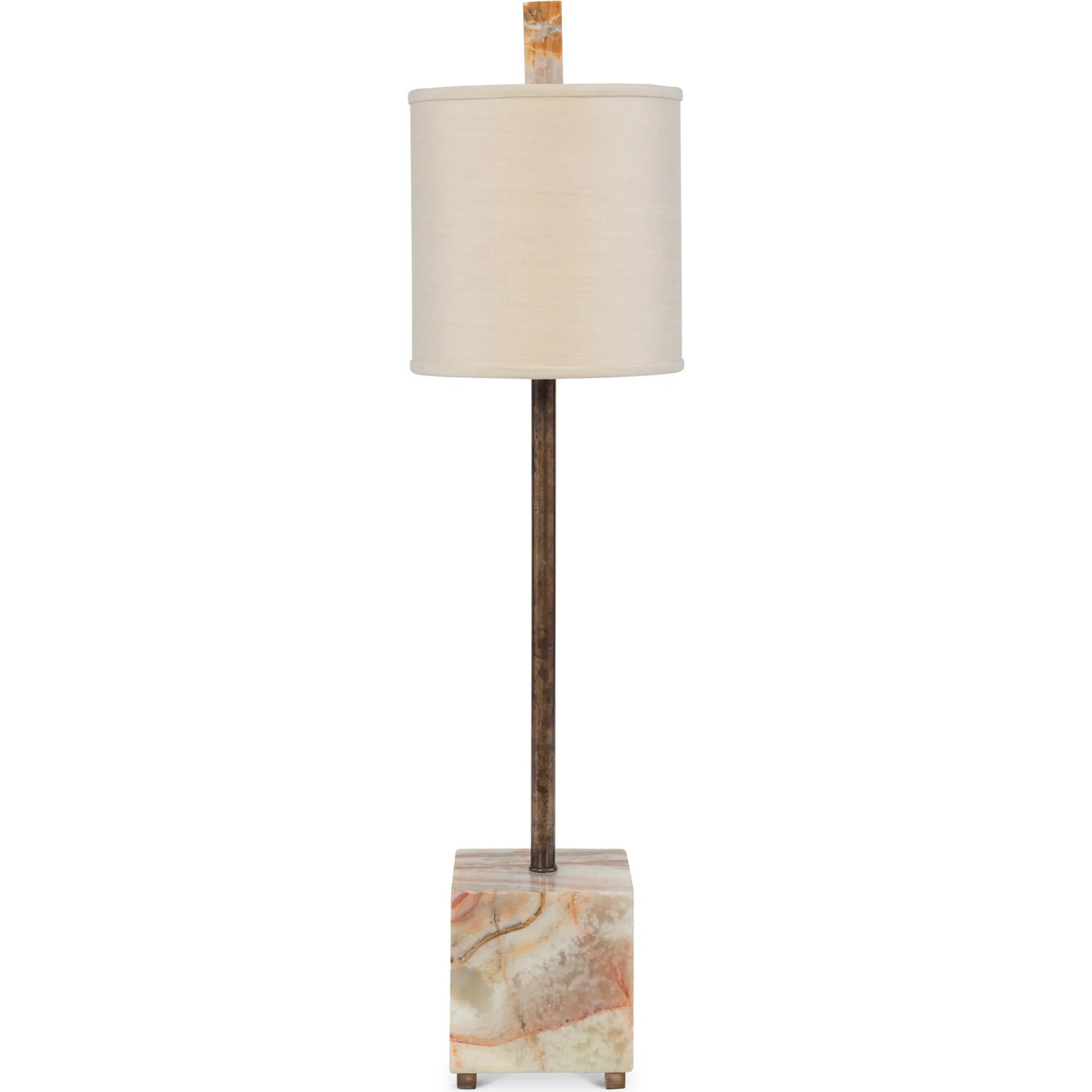 Rosa Table Lamp by Maitland-Smith in onyx, antique brass. Made from unique in a modern style.