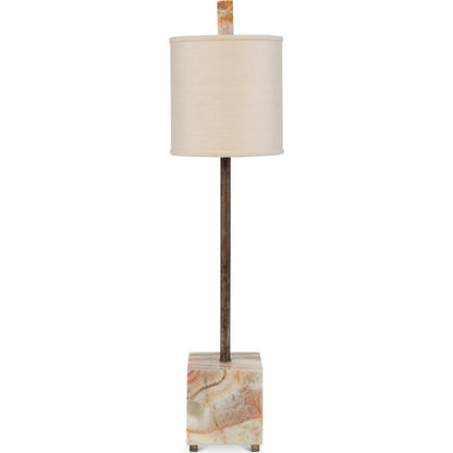 Rosa Table Lamp by Maitland-Smith in onyx, antique brass. Made from unique in a modern style.