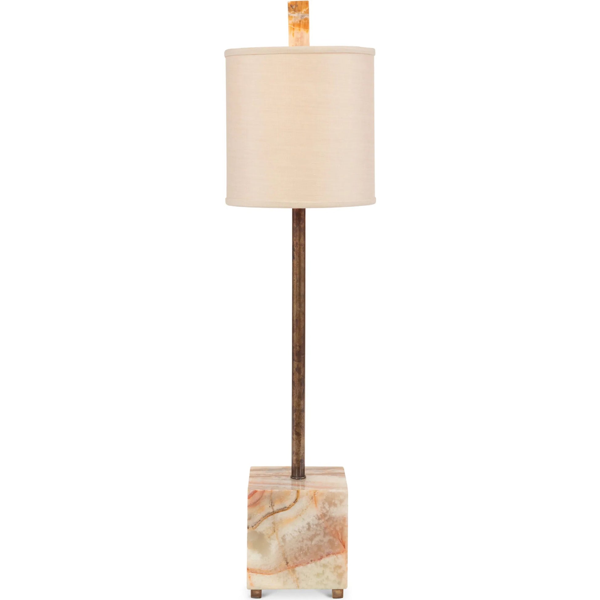 Rosa Table Lamp by Maitland-Smith in onyx, antique brass. Made from unique in a modern style.