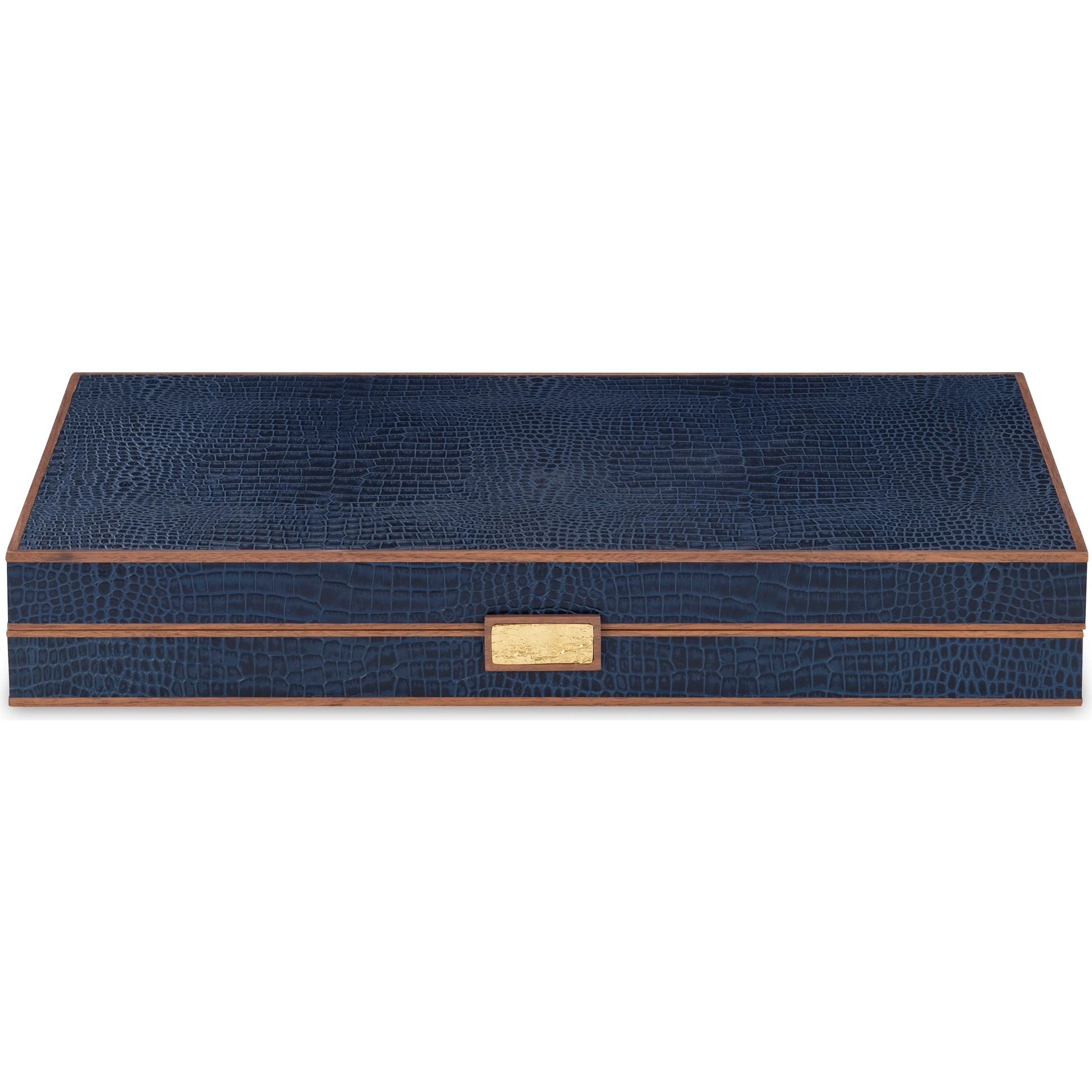 Navy Leather Game Board by Maitland-Smith in navy. Made from unique in a traditional style.