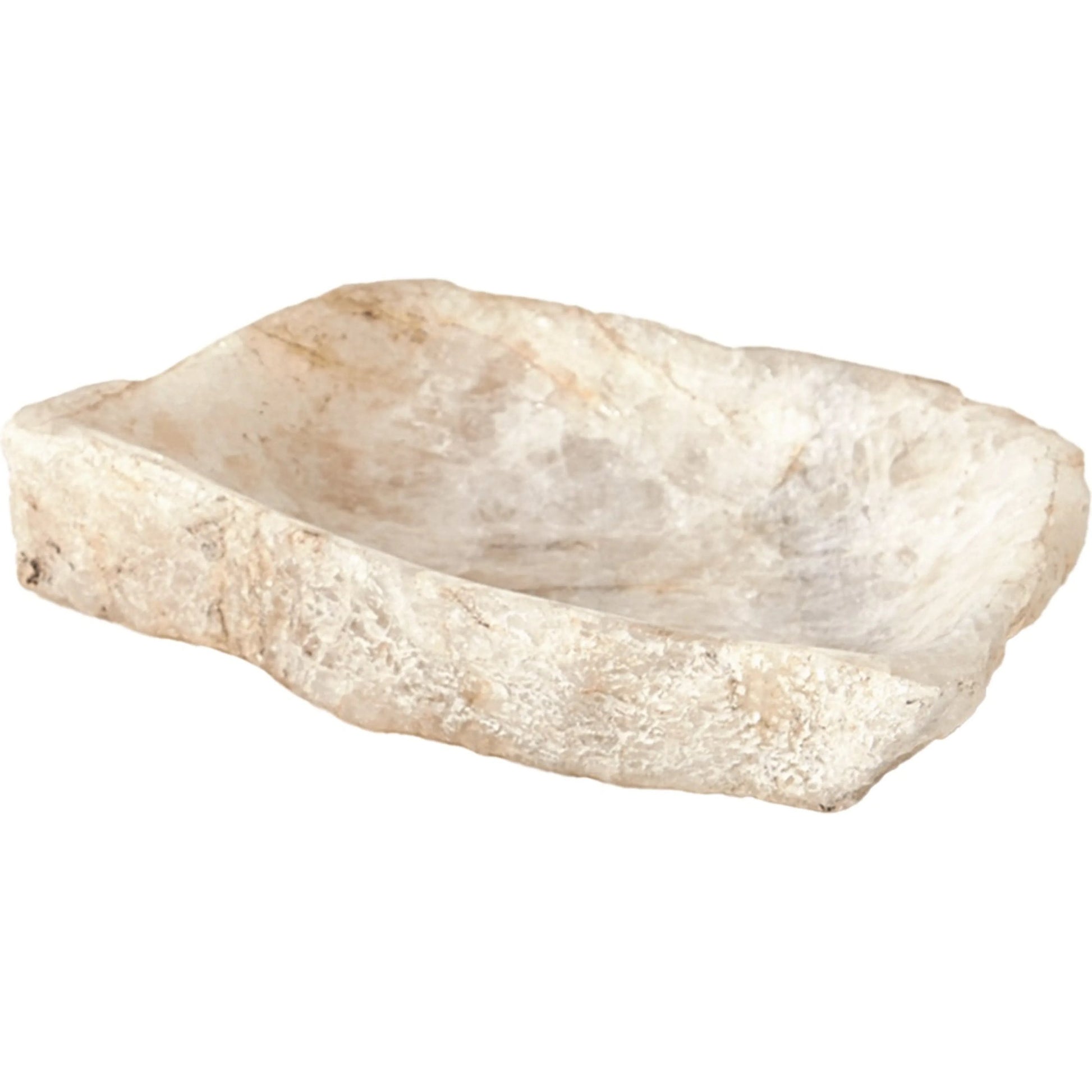 Quartz Tray by Global Views in natural. Made from stone in a unique style.