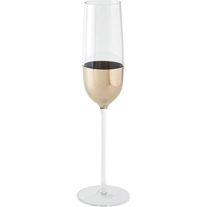 Metallic Orb Champagne Flute by Global Views. Made from art glass in a eclectic & global style.