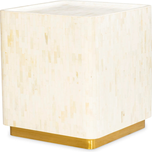 Bowie Lamp Table by Maitland-Smith in bone. Made from unique in a unique style.