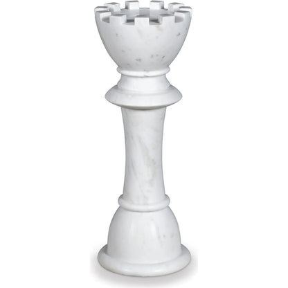 King Chess Table by Maitland-Smith in polished. Made from banswara white marble in a modern style.