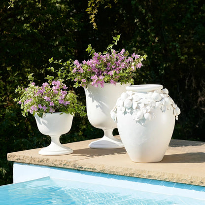 Villa Limone Urn by Global Views. Made from clay in a rustic style.