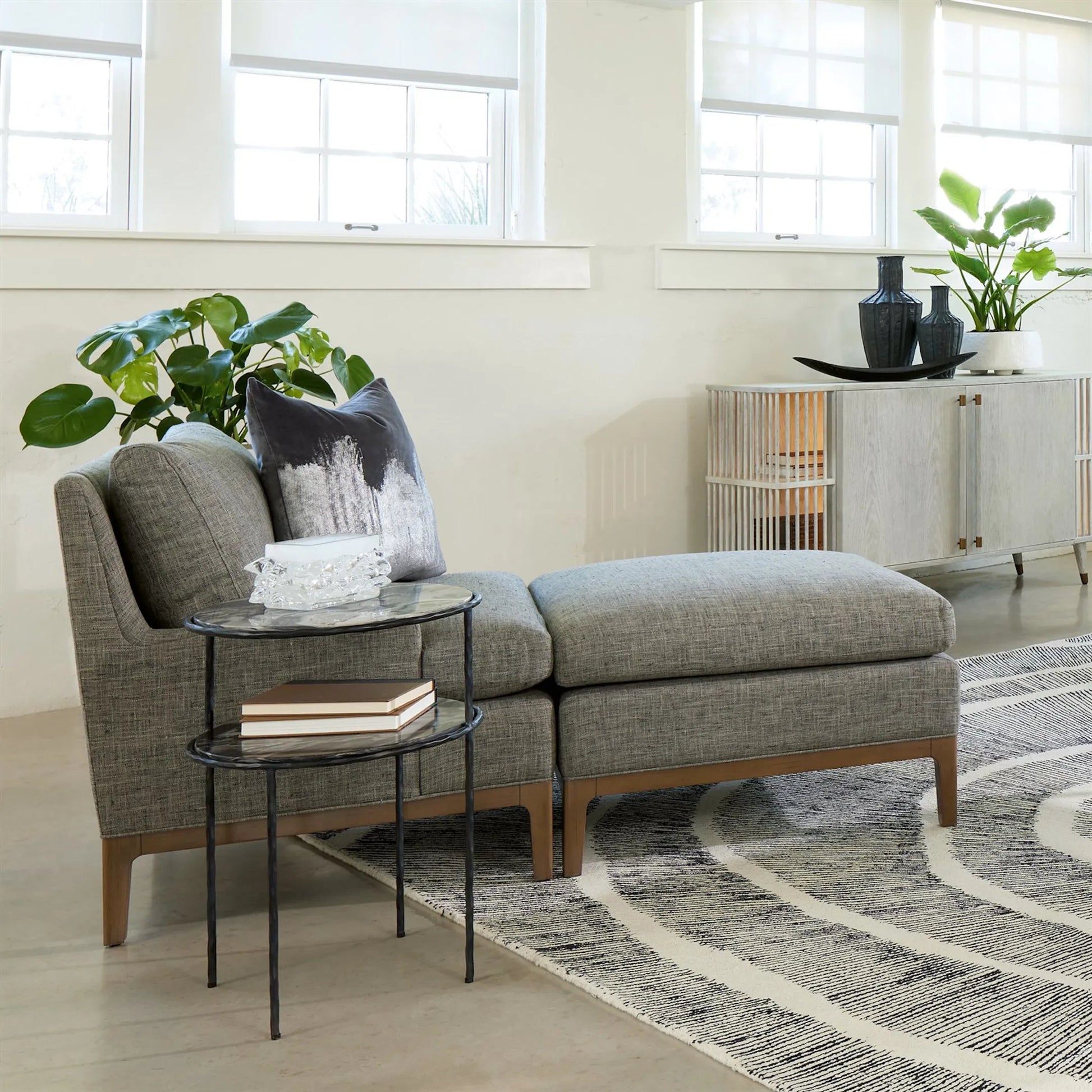Laguna Ottoman by Global Views. Made from unique in a unique style.