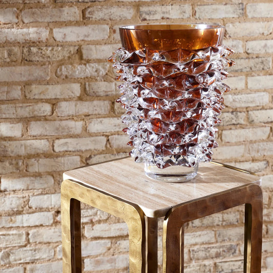 Porcupine Vase by Global Views. Made from glass in a eclectic & global style.