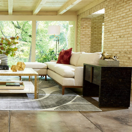 Laguna Ottoman by Global Views in natural. Made from beech wood, speedy 009 natural: 100% polyester, abrasion: 51, 000 d.r. in a unique style.