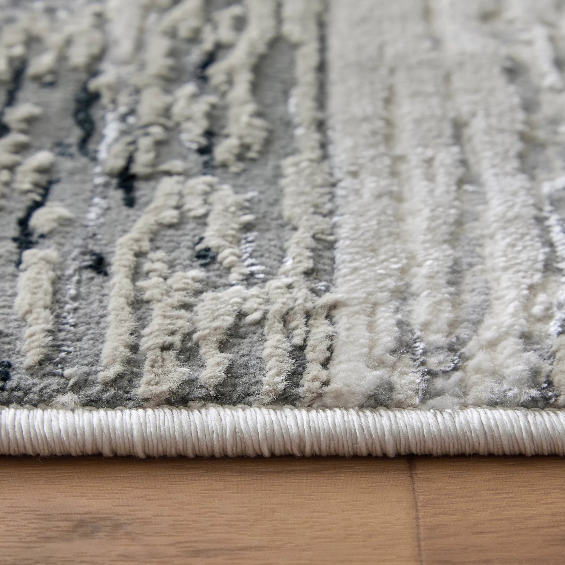 Micah Rug - 3338F by Feizy in black, silver, gray. Made from polyester, polypropylene in a unique style.