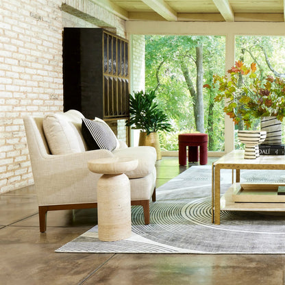 Papu Beige Stool by Global Views in beige. Made from unique in a unique style.