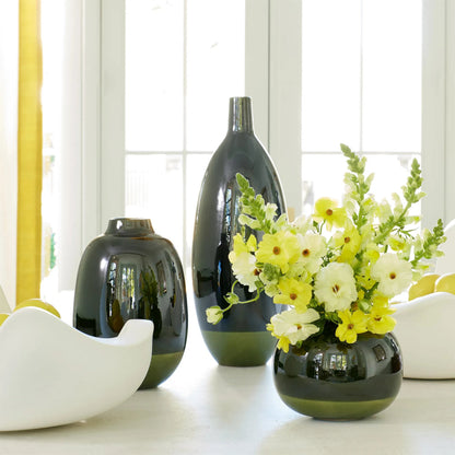 Tidal Vase by Global Views. Made from earthenware in a transitional style.