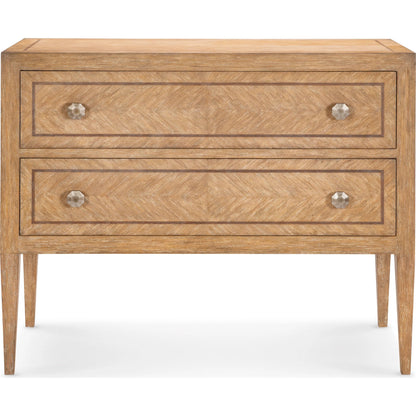 Madeline Chest by Maitland-Smith in cerused white oak. Made from unique in a transitional style.