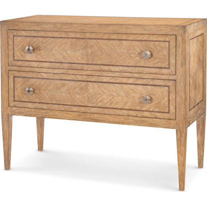 Madeline Chest by Maitland-Smith in cerused white oak. Made from unique in a transitional style.