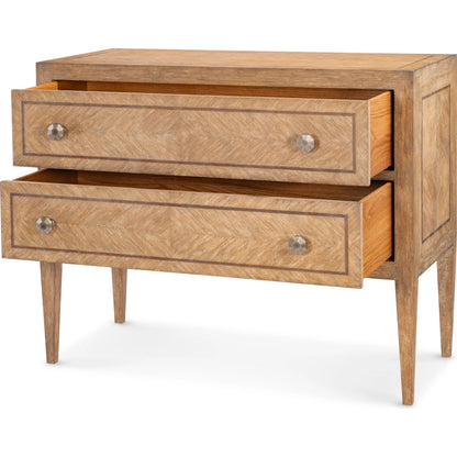 Madeline Chest by Maitland-Smith in cerused white oak. Made from unique in a transitional style.