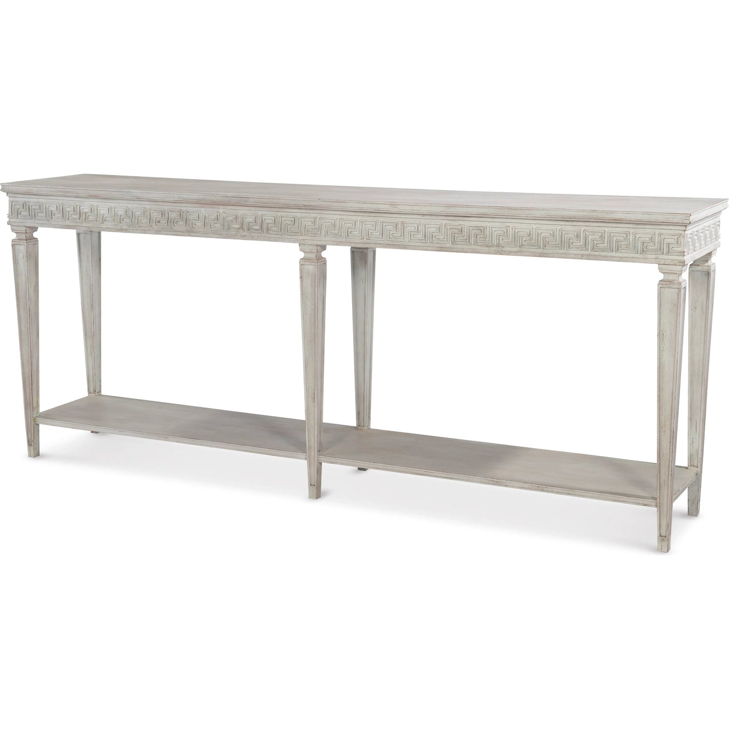 001 SI-2293497 | Primary Silo | Natalie Console Table by Maitland-Smith in antiqued white. Made from unique in a traditional style.