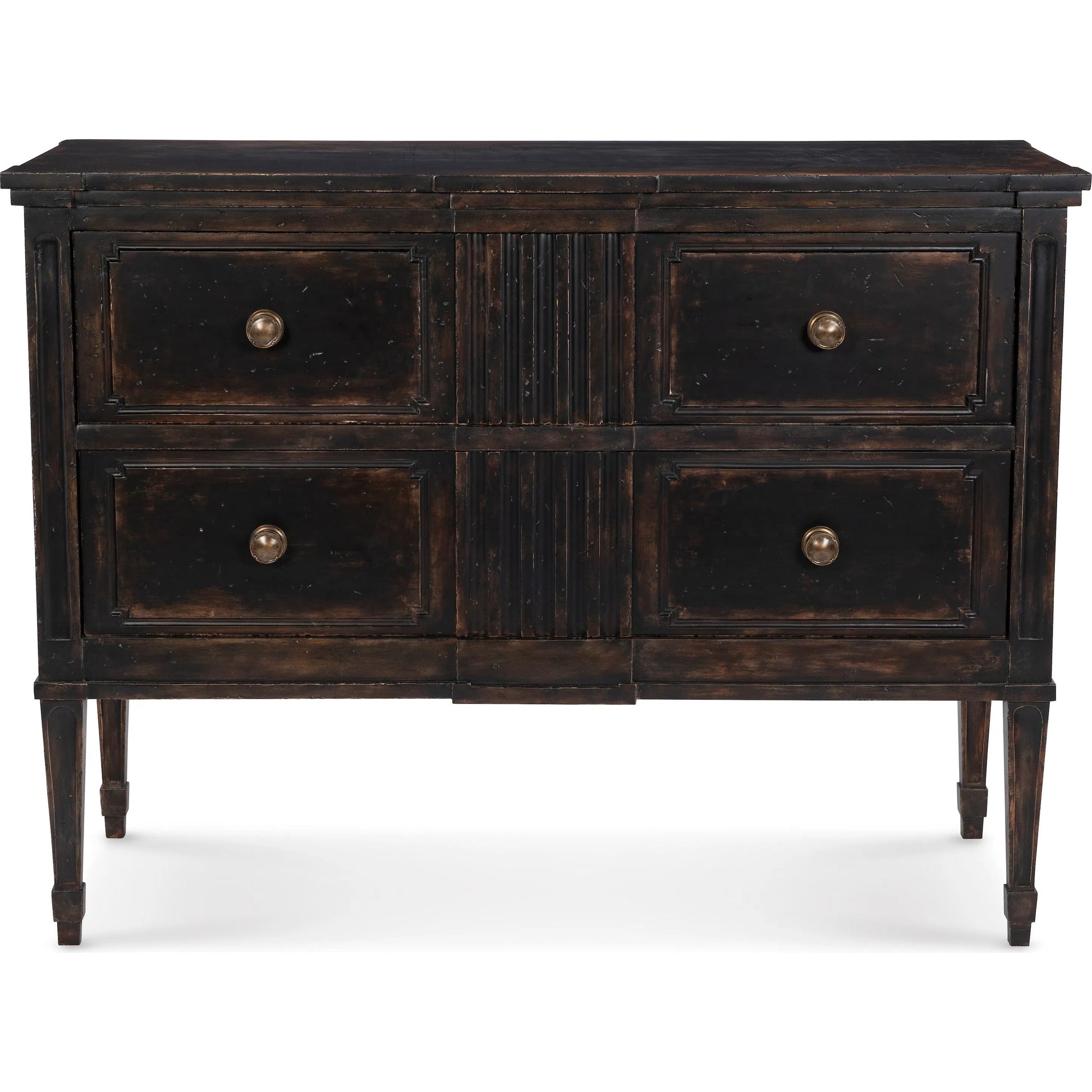 Ellis Chest by Maitland-Smith in weathered mahogany. Made from unique in a traditional style.