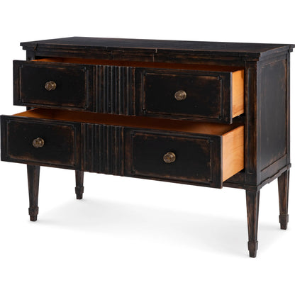 Ellis Chest by Maitland-Smith in weathered mahogany. Made from unique in a traditional style.