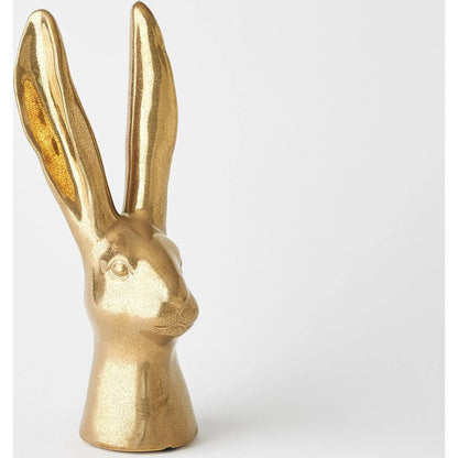 Rabbit by Global Views in matte gold. Made from ceramic in a eclectic & global style.