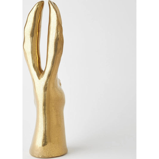 Rabbit by Global Views in matte gold. Made from ceramic in a eclectic & global style.