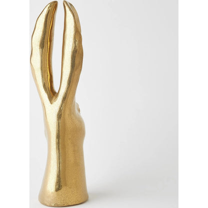 Rabbit by Global Views in matte gold. Made from ceramic in a eclectic & global style.